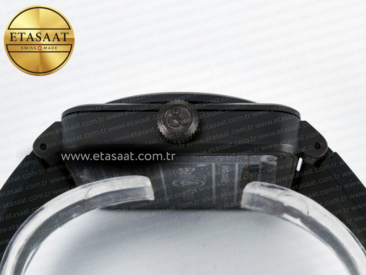 Bell Ross BR03A Instruments BRF 1:1 Best Edition Blue/Black Dial on Black Rubber Strap A2824 - Görsel 14
