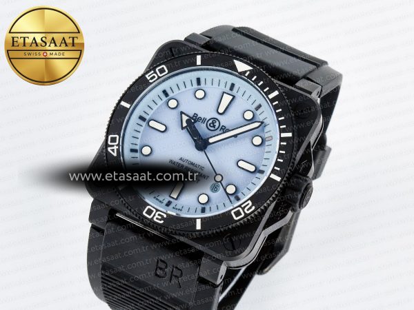 Bell Ross BR03A Instruments BRF 1:1 Best Edition Blue Dial on Black Rubber Strap A2824