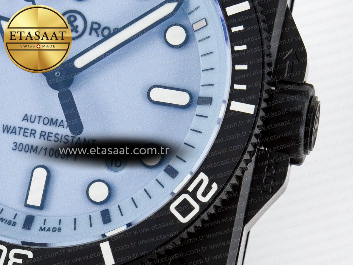 Bell Ross BR03A Instruments BRF 1:1 Best Edition Blue Dial on Black Rubber Strap A2824 - Görsel 11