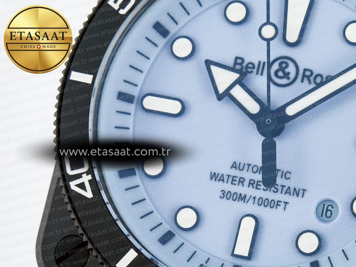 Bell Ross BR03A Instruments BRF 1:1 Best Edition Blue Dial on Black Rubber Strap A2824 - Görsel 12