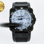 Bell & Ross BR03A Instruments BRF Mavi Kadran Siyah A2824 Eta Saat - Görsel 3 - 1:1 Süper Klon Saat