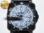 Bell Ross BR03A Instruments BRF 1:1 Best Edition Blue Dial on Black Rubber Strap A2824 - Görsel 5