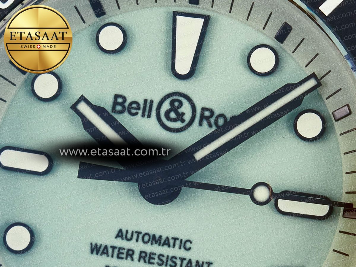 Bell Ross BR03A Instruments BRF 1:1 Best Edition Pale Green Dial on Black Rubber Strap A2824 - Görsel 10