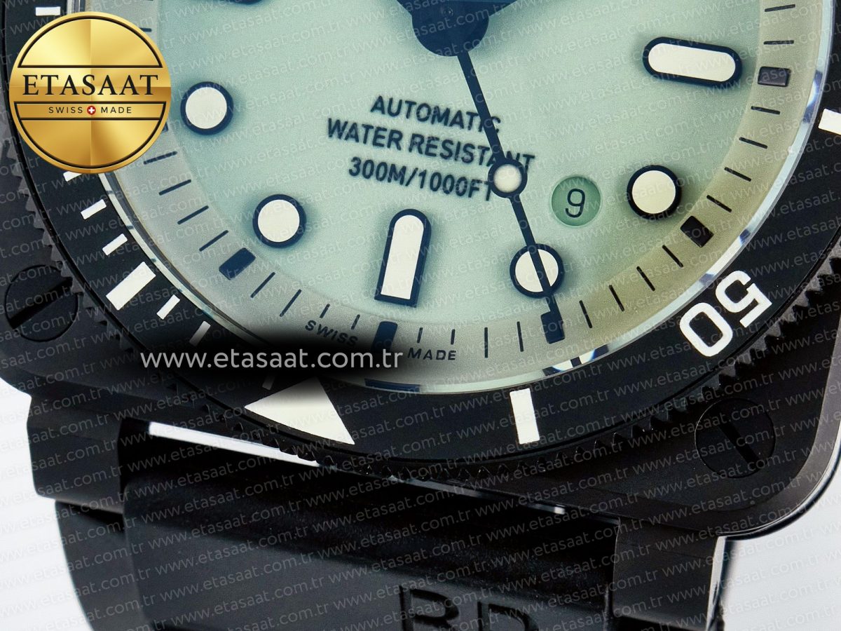 Bell Ross BR03A Instruments BRF 1:1 Best Edition Pale Green Dial on Black Rubber Strap A2824 - Görsel 13