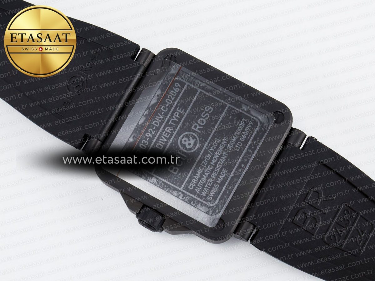 Bell Ross BR03A Instruments BRF 1:1 Best Edition Pale Green Dial on Black Rubber Strap A2824 - Görsel 17