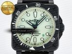Bell Ross BR03A Instruments BRF 1:1 Best Edition Pale Green Dial on Black Rubber Strap A2824 - Görsel 4