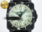 Bell Ross BR03A Instruments BRF 1:1 Best Edition Pale Green Dial on Black Rubber Strap A2824 - Görsel 4