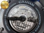 Graham Chronofighter Superlight JKF 1:1 Best Edition on Blue Rubber Strap A7750 - Görsel 19
