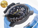 Graham Chronofighter Superlight JKF 1:1 Best Edition on Blue Rubber Strap A7750 - Görsel 6
