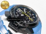 Graham Chronofighter Superlight JKF 1:1 Best Edition on Blue Rubber Strap A7750 - Görsel 7