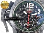 Graham Chronofighter Superlight JKF 1:1 Best Edition on Green Rubber Strap A7750 - Görsel 11