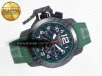 Graham Chronofighter Superlight JKF 1:1 Best Edition on Green Rubber Strap A7750 - Görsel 8