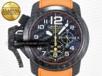 Graham Chronofighter Superlight JKF 1:1 Best Edition on Orange Rubber Strap A7750 - Görsel 4
