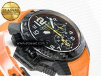 Graham Chronofighter Superlight JKF 1:1 Best Edition on Orange Rubber Strap A7750 - Görsel 7