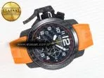 Graham Chronofighter Superlight JKF 1:1 Best Edition on Orange Rubber Strap A7750 - Görsel 8