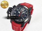 Graham Chronofighter Superlight JKF 1:1 Best Edition on Red Rubber Strap A7750 - Görsel 2