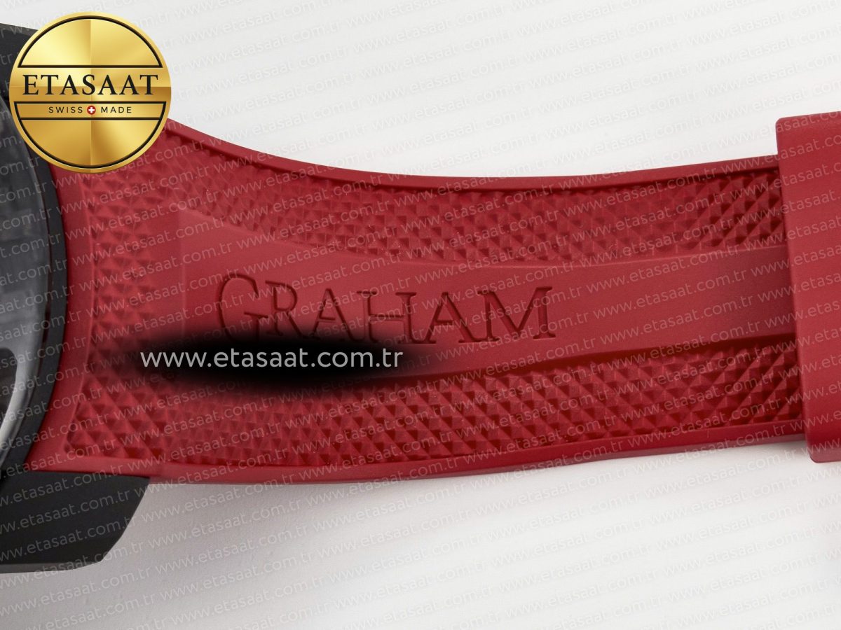 Graham Chronofighter Superlight JKF 1:1 Best Edition on Red Rubber Strap A7750 - Görsel 25