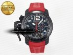 Graham Chronofighter Superlight JKF 1:1 Best Edition on Red Rubber Strap A7750 - Görsel 3
