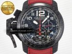 Graham Chronofighter Superlight JKF 1:1 Best Edition on Red Rubber Strap A7750 - Görsel 4