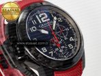 Graham Chronofighter Superlight JKF 1:1 Best Edition on Red Rubber Strap A7750 - Görsel 5