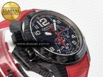 Graham Chronofighter Superlight JKF 1:1 Best Edition on Red Rubber Strap A7750 - Görsel 7