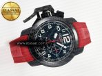 Graham Chronofighter Superlight JKF 1:1 Best Edition on Red Rubber Strap A7750 - Görsel 8