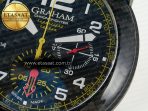 Graham Chronofighter Superlight JKF 1:1 Best Edition on Yellow Rubber Strap A7750 - Görsel 13