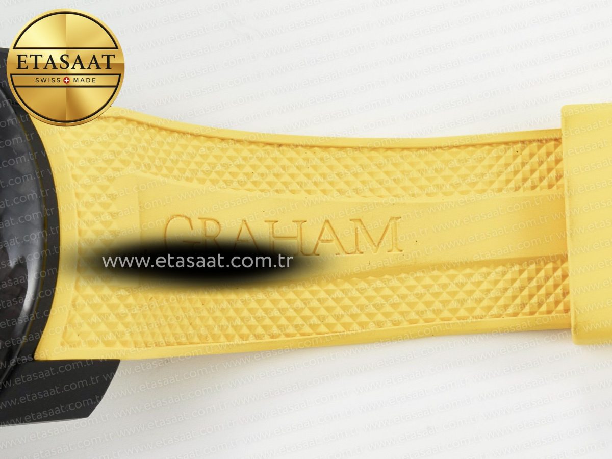 Graham Chronofighter Superlight JKF 1:1 Best Edition on Yellow Rubber Strap A7750 - Görsel 25