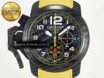 Graham Chronofighter Superlight JKF 1:1 Best Edition on Yellow Rubber Strap A7750 - Görsel 4