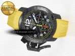 Graham Chronofighter Superlight JKF 1:1 Best Edition on Yellow Rubber Strap A7750 - Görsel 9