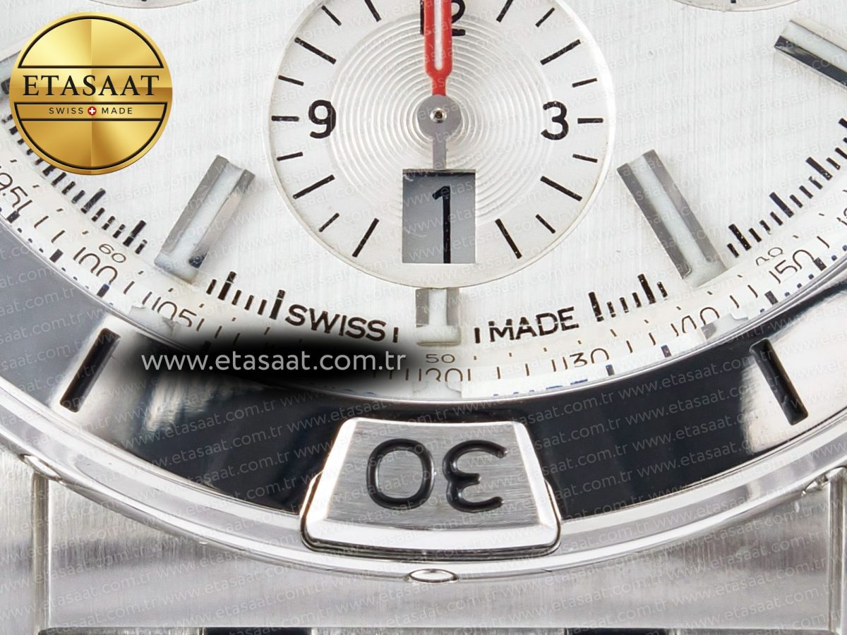 Breitling Chronomat B01 England 42mm SS BLSF 1:1 Best Edition White Dial on SS Bracelet A7750 - Görsel 13