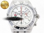 Breitling Chronomat B01 England 42mm SS BLSF 1:1 Best Edition White Dial on SS Bracelet A7750 - Görsel 4