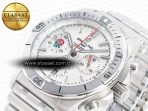 Breitling Chronomat B01 England 42mm SS BLSF 1:1 Best Edition White Dial on SS Bracelet A7750 - Görsel 6