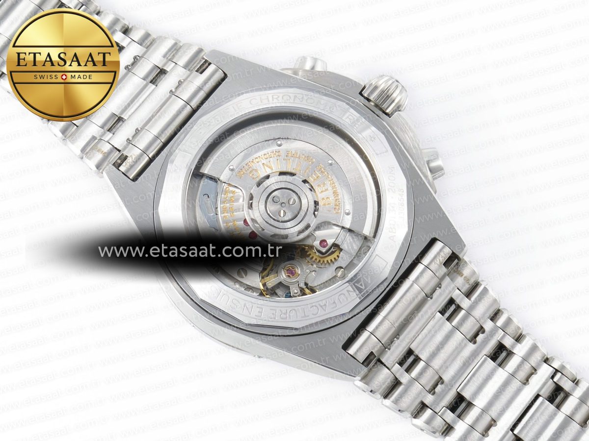 Breitling Chronomat B01 Ireland 42mm SS BLSF 1:1 Best Edition Green Dial on SS Bracelet A7750 - Görsel 19