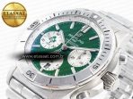 Breitling Chronomat B01 Ireland 42mm SS BLSF 1:1 Best Edition Green Dial on SS Bracelet A7750 - Görsel 7