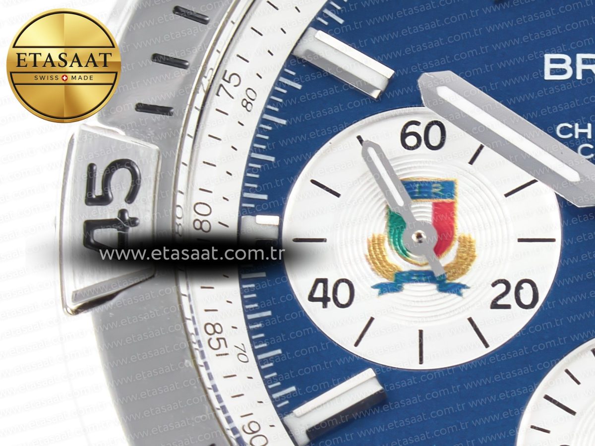 Breitling Chronomat B01 Italy 42mm SS BLSF 1:1 Best Edition Blue Dial on SS Bracelet A7750 - Görsel 13