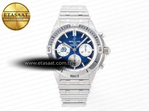 Breitling Chronomat Mavi Kadran Bilezik A7750 Eta Saat - Görsel 3 - 1:1 Süper Klon Saat