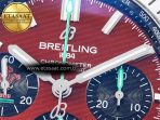 Breitling Chronomat Red Dial on SS Bracelet A7750 - Görsel 10