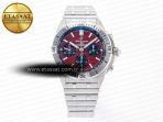 Breitling Chronomat Red Dial on SS Bracelet A7750 - Görsel 3
