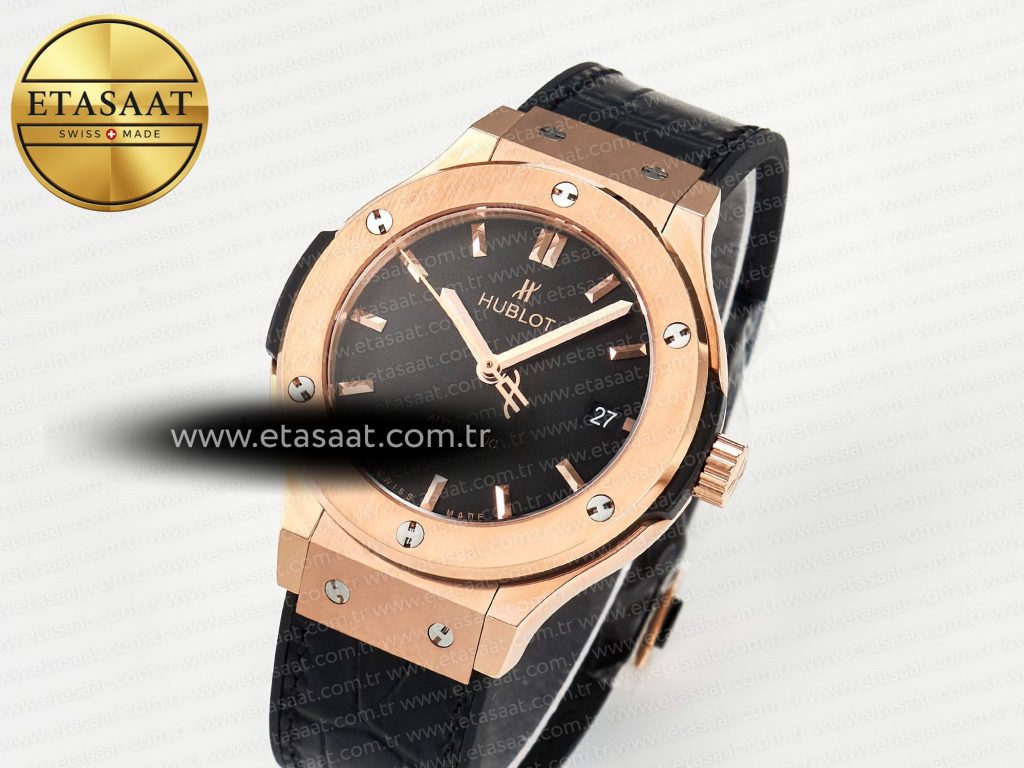 classic fusion 38mm rg jjf 11 best edition black dial on black gummy leather strap1