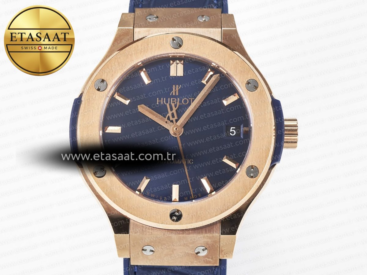 Hublot Classic Fusion Blue Gummy Leather Strap - Görsel 4