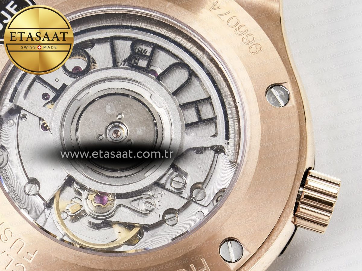 Hublot Classic Fusion 38mm RG JJF 1:1 Best Edition Gray Dial on Black Gummy Leather Strap - Görsel 20