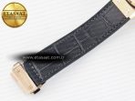 Hublot Classic Fusion 38mm RG JJF 1:1 Best Edition Gray Dial on Black Gummy Leather Strap - Görsel 22