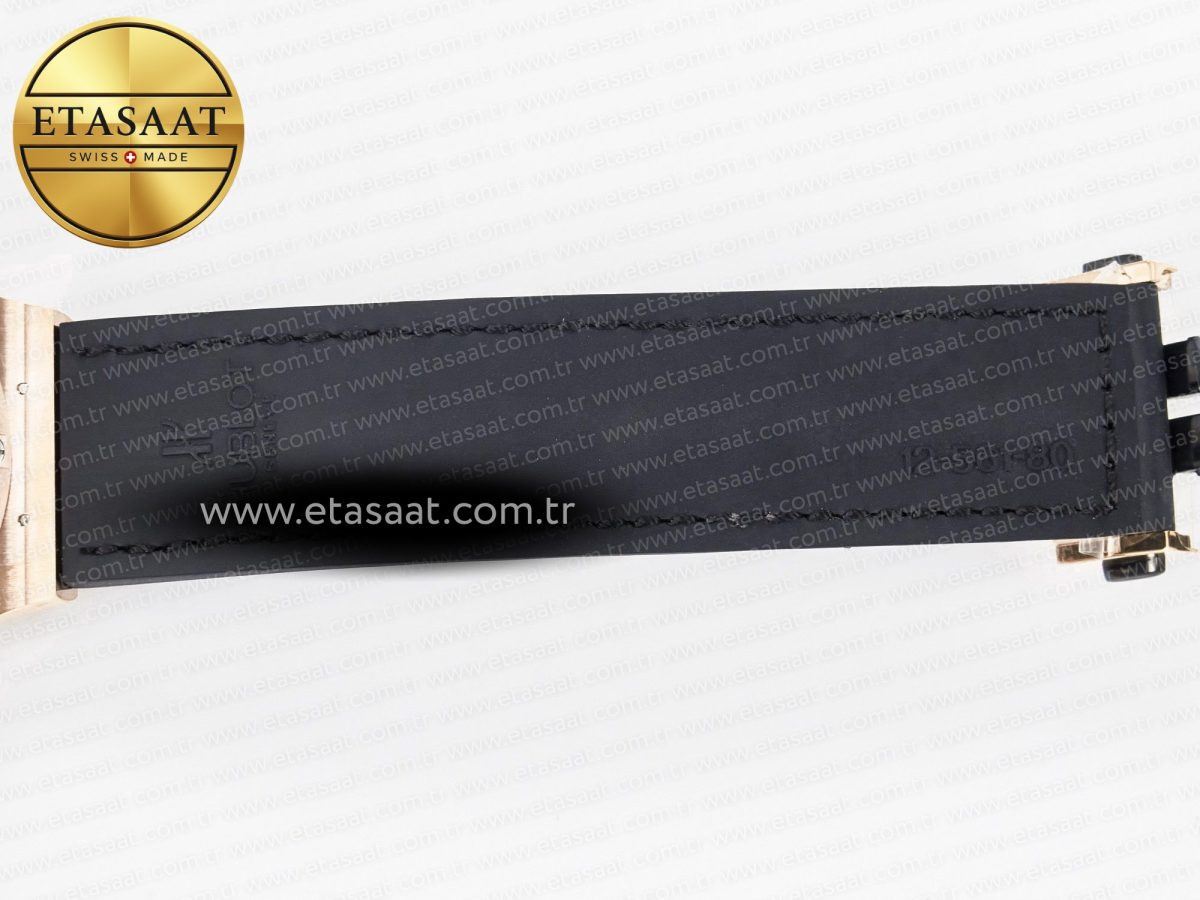 Hublot Classic Fusion 38mm RG JJF 1:1 Best Edition Gray Dial on Black Gummy Leather Strap - Görsel 24