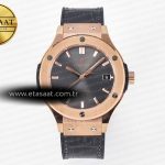 Hublot Classic Fusion 38mm RG JJF Gri Kadran Siyah Deri Eta Saat - Görsel 3 - 1:1 Süper Klon Saat