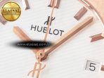 Hublot Classic Fusion 38mm RG JJF 1:1 Best Edition White Dial on Black Gummy Leather Strap - Görsel 11