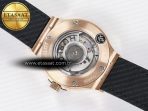 Hublot Classic Fusion 38mm RG JJF 1:1 Best Edition White Dial on Black Gummy Leather Strap - Görsel 17