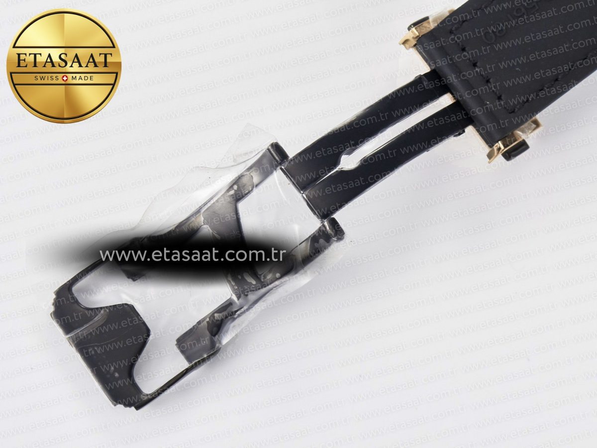 Hublot Classic Fusion 38mm RG JJF 1:1 Best Edition White Dial on Black Gummy Leather Strap - Görsel 25