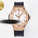 Hublot Classic Fusion 38mm RG JJF Beyaz Kadran Siyah Deri Eta Saat - Görsel 3 - 1:1 Süper Klon Saat