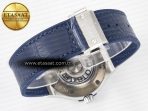 Hublot Classic Fusion 38mm SS JJF 1:1 Best Edition Blue Dial on Blue Gummy Leather Strap - Görsel 16